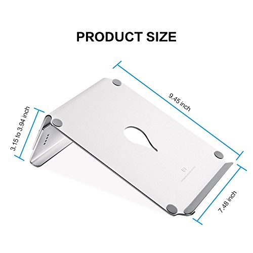 Paragala Ergonomische Einstellbare Laptop Ständer Universal Stilvollen Aluminium Notebook Halter für MacBook Pro Air Stand And Other 10-17 Zoll Laptops (Silver2) - 7
