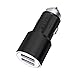 Price comparison product image ONX3 (Black) Quick Charge Dual Port USB Full Metal Car Charger With LED Indicator 3.1A 24W Safety Hammer For HP ElitePad 900