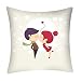 Produktbild NEEDRA Lch Liebe Dich Valentinstag Romantisch Geschenk 45x45 cm Deko-Kissen Geburtstag/Bedrucktes Motiv-Kissen Mit Herzen