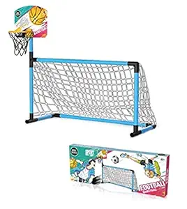 HALO NATION 2 in 1 Basketball Stand and Football Game Sport Toys for Kids - Indoor & Outdoor Sport