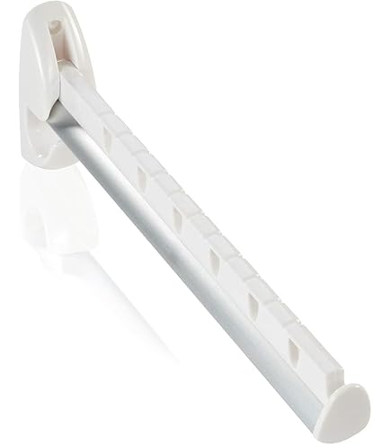 Appendiabiti Da Parete Pieghevole Con 7 Fori – Stendino Portatile Per Balcone, Bagno, Campeggio, Fino A 4 Kg, Installazione Senza Fori