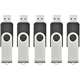 AreTop 5pcs 16GB USB Flash Pen Drive Thumb Disk Memory Stick, Black