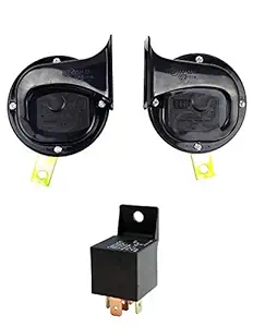 Guance Windtone Bike/Car Horns Set of 2 with Relay for Bajaj Dominar 400