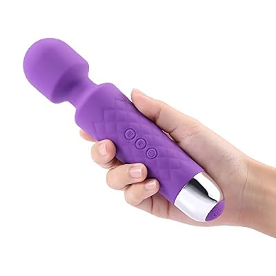 James love Magic Wand Femme, James Love Silicone Masseur de Baguette magique Sans fil avec 8 Ultra-Puissant Vitesses 20 Pulsations intense Personnelle Thérapie Wand Massager Vibromasseur,USB Rechargeable (Blanc)