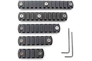 Trirock 5-Pack Black Keymod Picatinny Rail Sections kit Fits Key Mod handguard Rail Mount System - 5,7,9,11,13 Slots