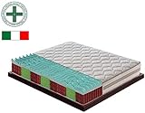 Black Friday - Matelas Double à 1600 Ressorts indépendants ensachés, Hauteur 25 cm, avec Couche en Memory 5 cm à 9 Zones différenciées orthopédiques - Ergonomique