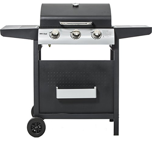 Gasgrill MAXXUS® BBQ CHIEF 4.2i - Neues Modell - 3 Edelstahl-Brenner mit 9kW Gesamtleistung. Gussrost, Seitenablagen