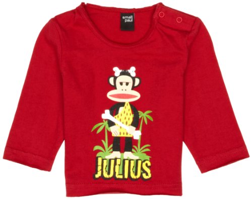 Paul Frank Small Paul Unisex Baby PF8058W2 Long Sleeve T-Shirt Red 6 Months