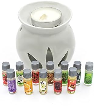 Ukayed Oil Burner Gift Set - 12 Different Fragrances + Tea Light!