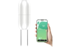 Haozee Bodenfeuchtemessgerät für Pflanzen, Zigbee-Hub erforderlich, Feuchtigkeits- und Temperaturmessgerät für Garten, Bauernhof, Gewächshaus, wasserdicht, unterstützt Home Assistant Zigbee2mqtt