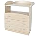 Infantastic Baby Changing Table Unit 3 Drawers Chest Storage Nursery Furniture (Beech)