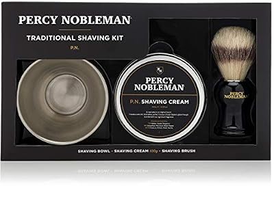 Percy Nobleman Kit Traditionnel de Rasage, Un Coffret-Cadeau de Rasage Pour Homme