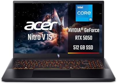 Acer Nitro V 15 ANV15-52-5886 Notebook Gaming, NVIDIA GeForce RTX 5050 8 GB GDDR7, Processore Intel Core i5-13420H, Ram 16 GB DDR4, 512 GB SSD, Display 15.6" FHD IPS 165 Hz LED LCD, Windows 11 Home