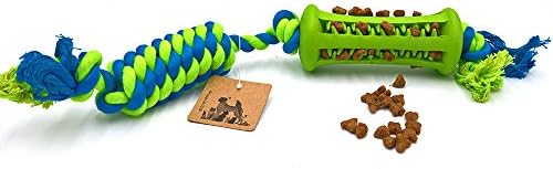 PetFun Pet Large Cotton Braided Super Durable Long Last Interactive Tug of War Toy, Green