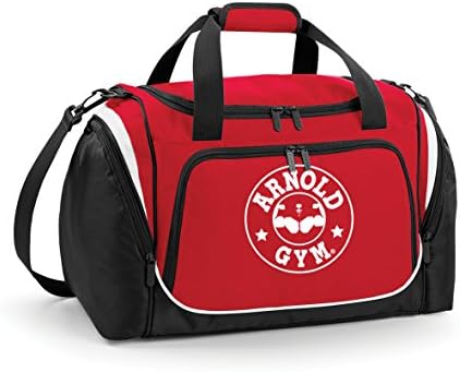 Arnold GymMen's Bodybuilding Quadra Multi Sport Shoulder Gym Red Black Classic Bag