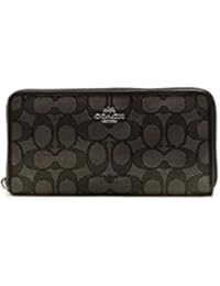 COACH MUJER 53602SVDK6 BEIGE/NEGRO ALGODON BILLETERA