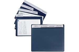 PUBBLIMANIA PORTADOCUMENTI AUTO CON SCOMPARTI in Tam con 4 schede a bustina estraibili singolarmente (Blu)