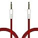 Produktbild Allview V2 Viper S Jack Male to Male M/M Flat Audio Cable Plug Stereo AUX Cord for PC iPod MP3 CAR ( Red )