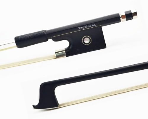 NEW 1/4 Size Black Carbon Fiber VIOLIN BOW Graphite Carbon STRAIGHT and Good Balance! Ebony Frog More DURABLE and STABLE