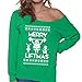Produktbild Mymyguoe Mode Frauen Off Schulter Shirt Frohe Weihnachtsmann Gedruckt Top Oansatz Sweatshirt Bluse Langarmshirt Pullover Pulli Herbst Winterpullover