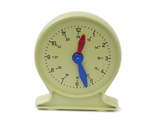 Lernuhr für Schüler Uhrzeit lernen Wie spät ist es? Übungsuhr für Kinder in Vorschule und Grundschule synchrone Uhr