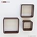 Produktbild Homestyle4u Retro Cube Design Wandregal Wandboard Regal Würfel 3er Set dunkelbraun