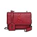 Produktbild 2019 Baby Kleine kette Gesteppte Umhängetasche Mini Cross Body Damen Handtasche Clutch Classic Abendtasche Wickeltaschen Henkeltaschen Rucksäcke Wickeltaschen mit Schnallen Rotes Leder, 22 * 6 * 15CM