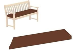 Maria Luxury Bedding & Linen Waterproof Bench Cushion Pads for Garden Furniture Patio Furniture Chair Padding Comfortable and Removable 2 3 4 Seater Outdoor and Indoor (2 Seater, Brown / Chocolate)