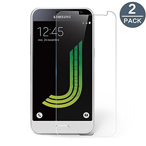 Verre Trempé Samsung Galaxy J3 2016, [2-Pack] Y-ouni Film Protection -SANS BULLES D'AIR -Ultra Résistant Dureté 9H Protection Terre Trempé Samsung Galaxy J3 2016