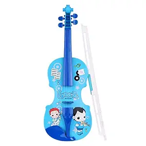 Kids Little Violin with Violin Bow Fun Educational Musical Instruments Electronic Violin Toy for Toddlers Children Boys and Girls Blue