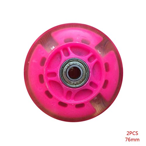 Preisvergleich Produktbild 2ST Scooter Eisschnelllauf PU-Rad Kinder Skates Roller Kinderfahrrad Beleuchtung Flashing Radwechsel