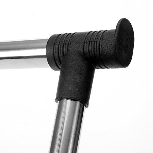 qobobo® Kleiderständer Rollgarderobe ausziehbar rollbar Garderobenständer Kleiderstange Wäscheständer Teleskopgarderobe Klappständer Wäschetrockner auf Rollen Kleiderstange mit Schuhablage, schwarz - 4