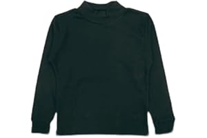 Maglia "Bimbi Sempre" invernale a lupetto per bambino e bambina in caldo cotone interlock, adatto per abbinamenti, per recite, vari colori per ragazzo e ragazza. (12 anni - 152 cm, BS - VERDONE)