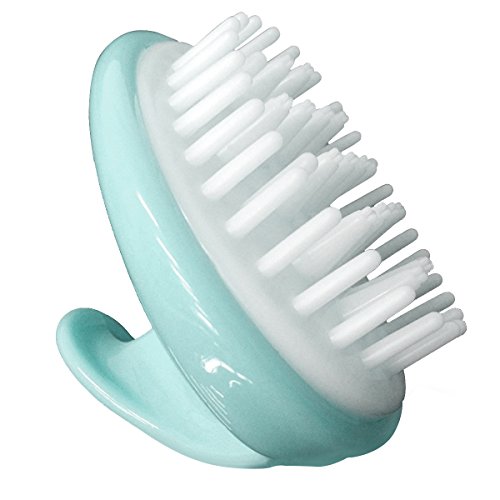 Fypo Shampoo Brush Scalp Massaging Head Massager Comb Shower Massage Cleaning Clean Hair Brush ( Green )