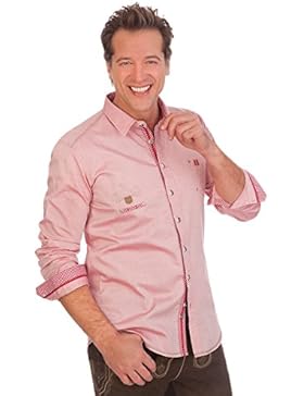 H1501 - Trachtenhemd langer Arm - WINZER - rot, schwarz