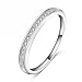 Best Valentine Gifts : Jewels Galaxy Luxuria Platinum Plated Simple Style Tiny Zirconia Inlayed Ring For Women/Girls RS.499.00
