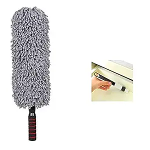 Tony Stark combo of Round Telescopic Car Duster, Small Dusting Keyboard Cleaning Brush, (Round+Pen Brush)