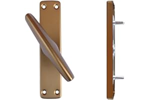 FERROELETTRA Maniglia Cremonese Finestra in Alluminio Anodizzato - Maniglie per Finestre in legno - Colore Bronzo, Dotata di 4 Viti per legno, 1 Pezzo (Gioco 4)