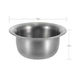 Shaving Brush Bowl Stainless Steel Shaving Mug Cup Men's Barber Soap Bowl Face Cleaning Tool - Image 4