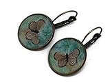  Pendientes resina Mariposas verde bronce latón bronce 2cm regalo personalizado cumpleaños de navidad invitados boda amigo mamá día de san valentín gracias amante
