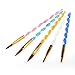 PROFESIONAL 5X 2 Ways Acrylic UV Gel Nail Art Drawing Pen Brush Cuticle Pusher