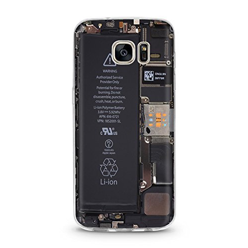 ITGM casetic | Teléfono Móvil para Samsung Galaxy S7 Cover Funda Carcasa Case diseño, Silicona TPU plástico, Battery, Samsung S7