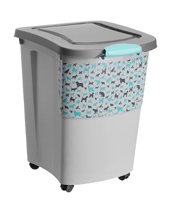 Générique No name Conteneur de Croquette pour Chien Gris/Bleu 38 L/18 kg