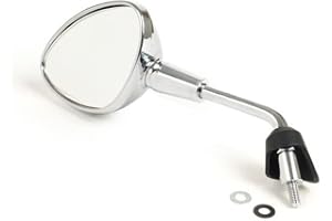 MOTO NOSTRA Spiegel Shorty links chrom rund kompatibel für Vespa GTS HPE 125-300ccm, Sprint 50-150, Primavera 50-150ccm