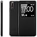 Produktbild zanasta Tasche kompatibel mit Huawei P20 Case Schutzhülle Flip View Cover mit Fenster und Kameraschutz Schwarz