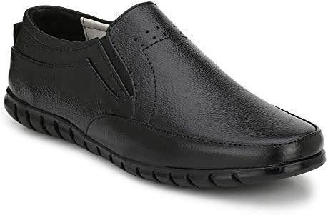 Stylelure Leather Black Formal Shoes for Men