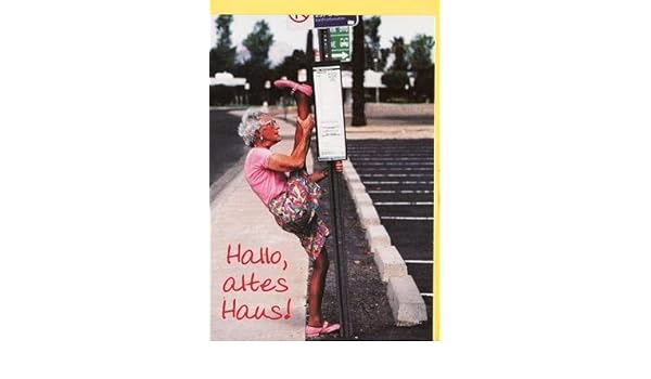 Witzige Grusskarte Hallo Altes Haus Amazon De Burobedarf