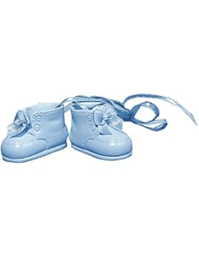 Rayher 8620608 Polyresin-Babyschuhe, 4 cm, Box 1 Paar, h.blau