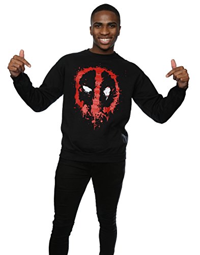 Marvel-Herren-Deadpool-Splat-Face-Sweatshirt