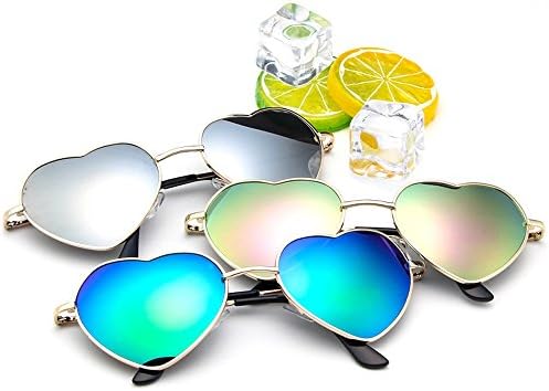 Clearance Sale!OverDose Metal Frame Ladies Heart Shape Sunglasses Ins Hot Lolita Love(#3)